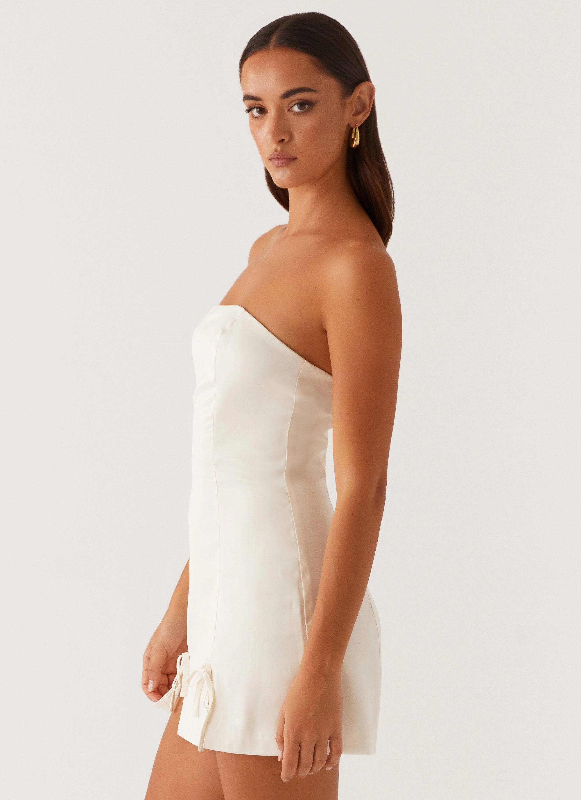 Kessie Mini Dress - Ivory Wedding guest