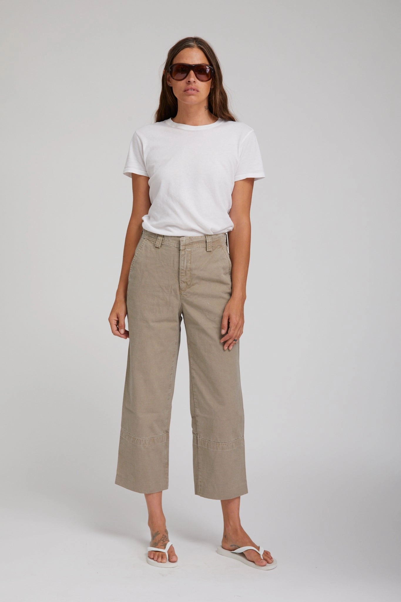Casual Wearable Layer Comfort Khaki Classic Cotton Pants