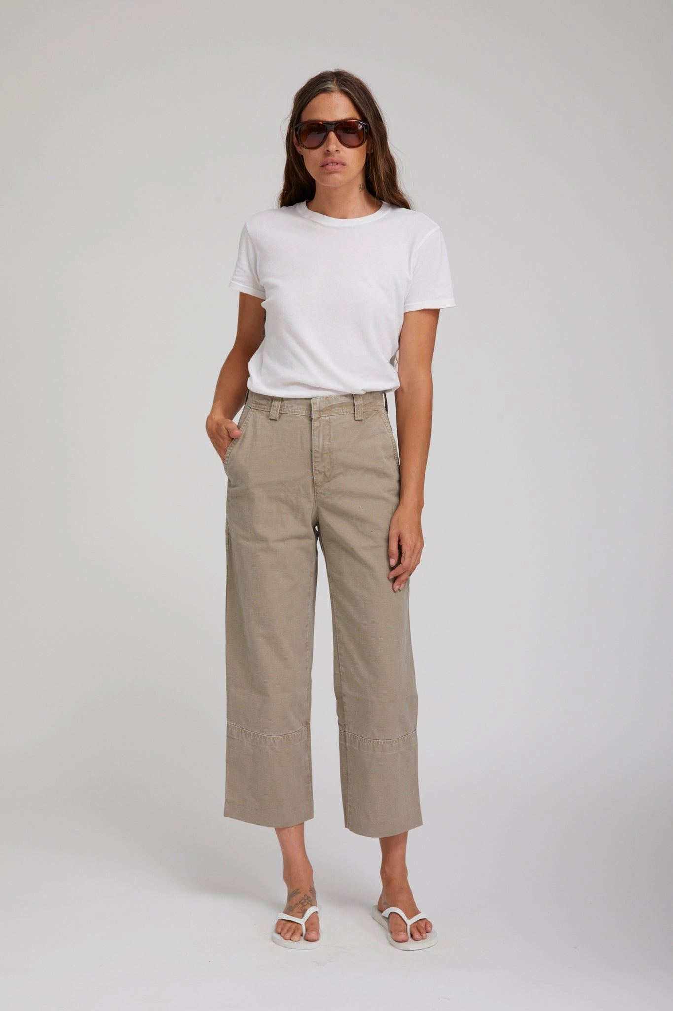 Performance Wear Khaki Classic Cotton Pants