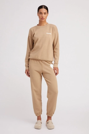 Khaki Heart Sweatpants Fashion Blouse