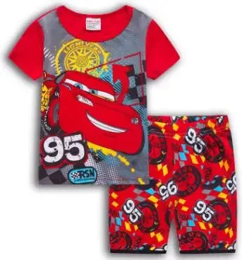 Kids Boys Girls  Short Sleeved Racing Car Print Sleepwear