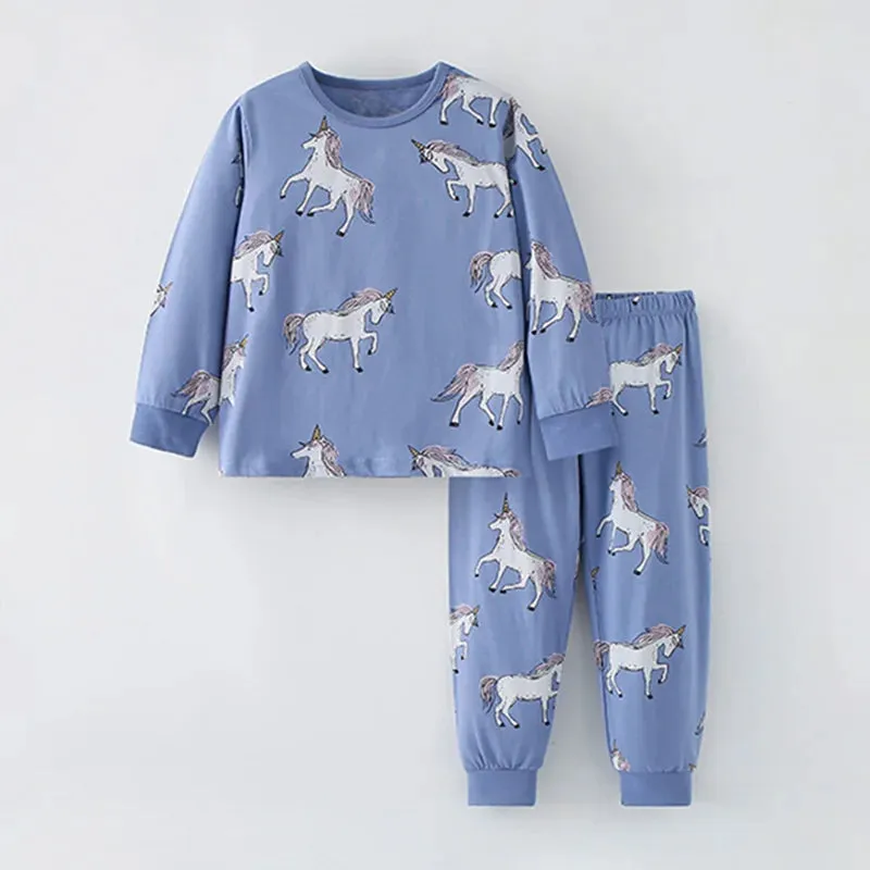 Kids Cartoon Design Cotton Sleepwear Sets