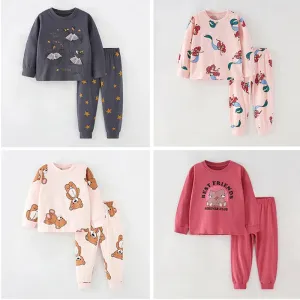 Kids Cartoon Design Cotton Sleepwear Sets