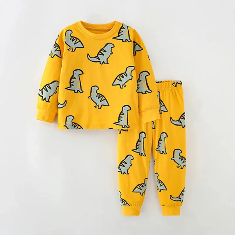 Kids Cartoon Design Cotton Sleepwear Sets