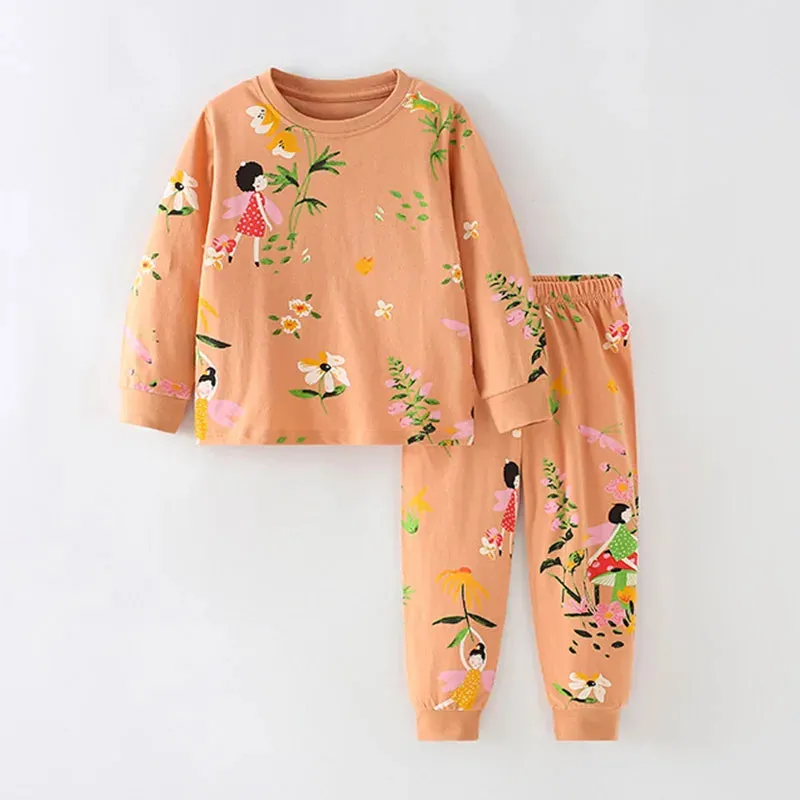 Kids Cartoon Design Cotton Sleepwear Sets