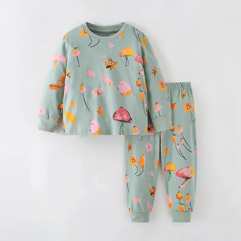 Kids Cartoon Design Cotton Sleepwear Sets