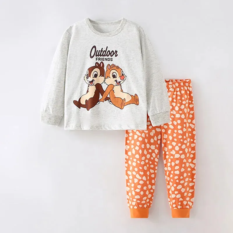 Kids Cartoon Design Cotton Sleepwear Sets