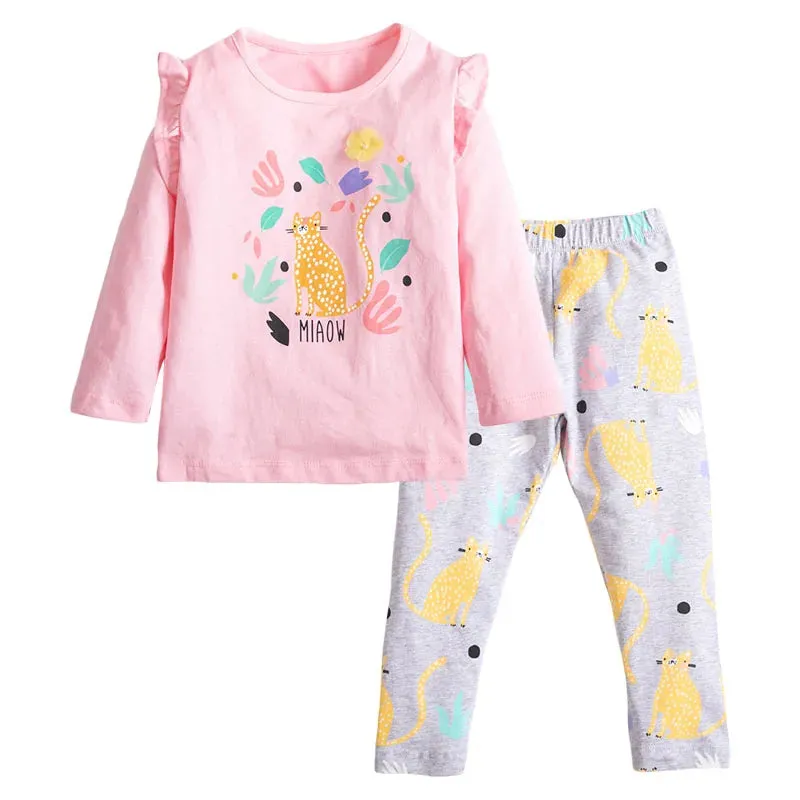 Kids Cartoon Design Cotton Sleepwear Sets
