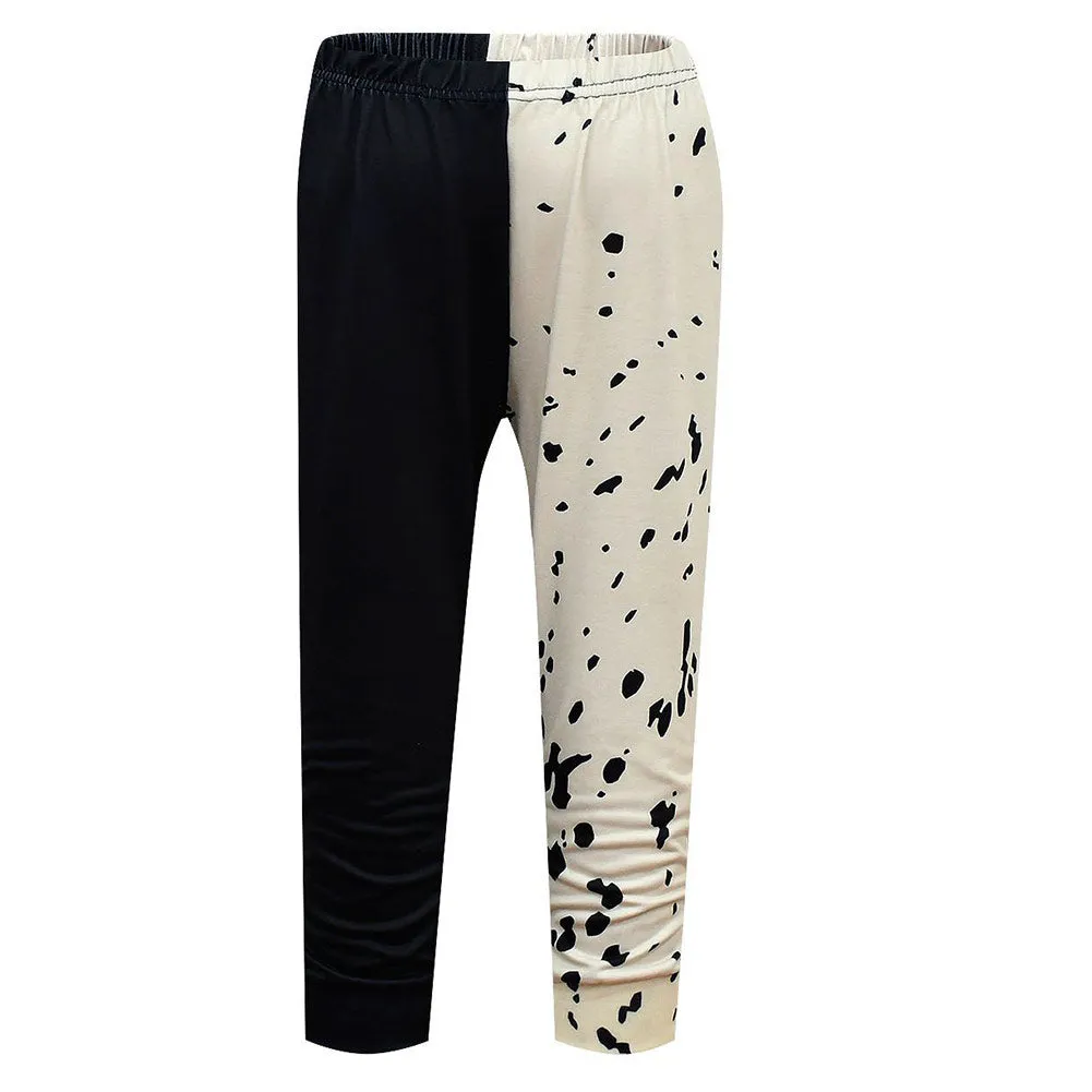 Kids Cruella Pajamas Set Children Girls Sleepwear Clothes Cartoon Pijamas Spring Autumn Pyjamas with Wig
