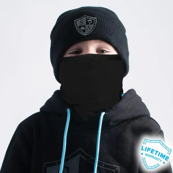 Kids Fleece Face Shields® | Tactical Black