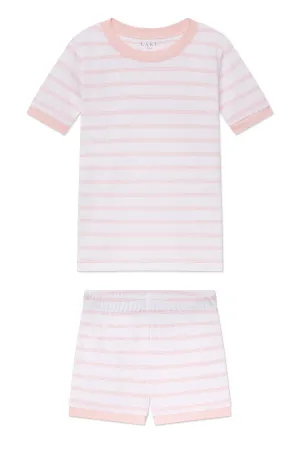 Kids Shorts Set in English Rose Triple Stripe