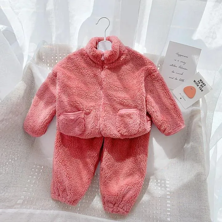 Kids Winter Homewear Flannel Pajamas Set