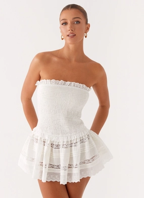Kimia Mini Dress - White MoldResistantTexture