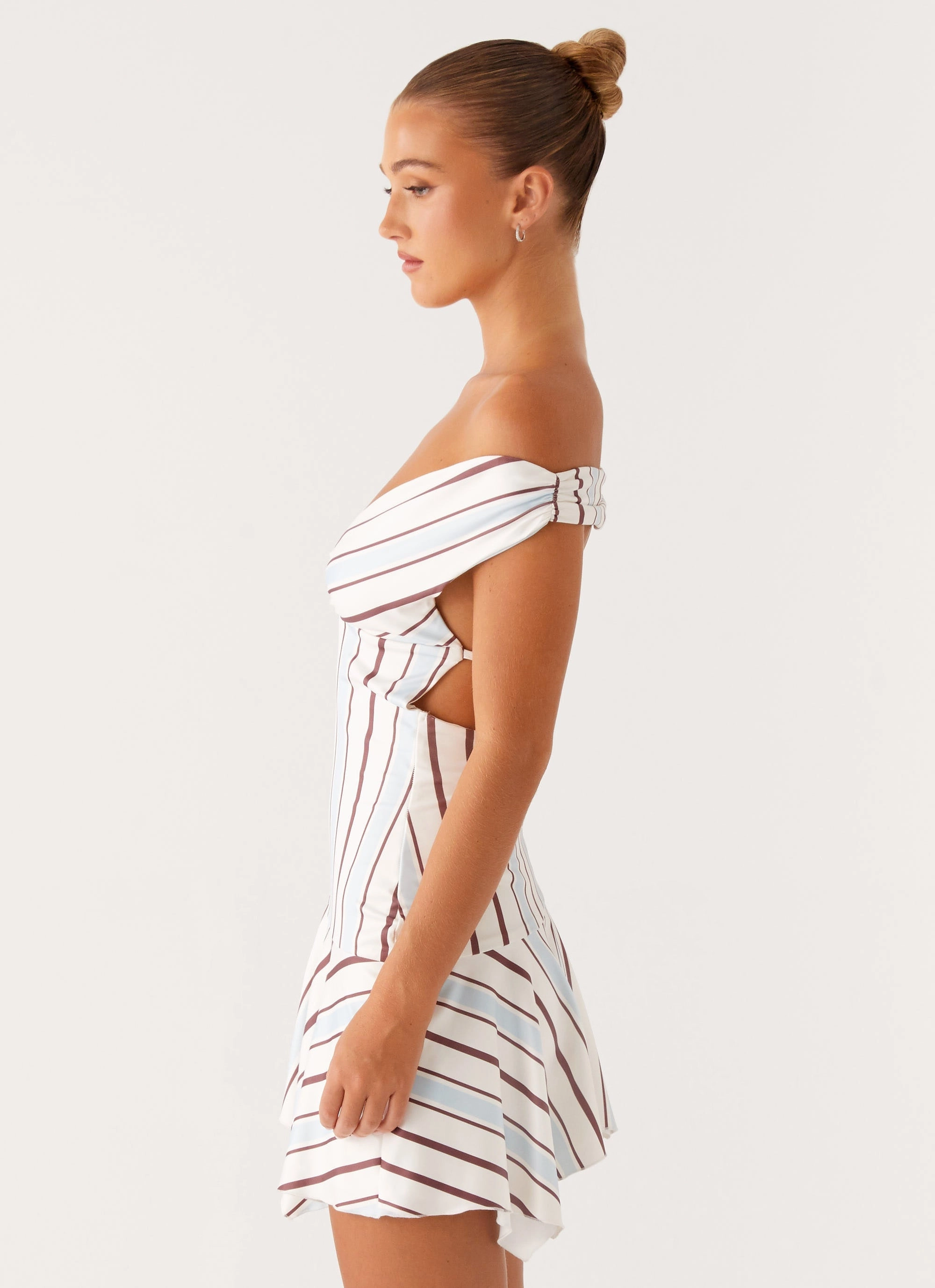 Elegant Touch Kirby Mini Dress - Blue Stripe