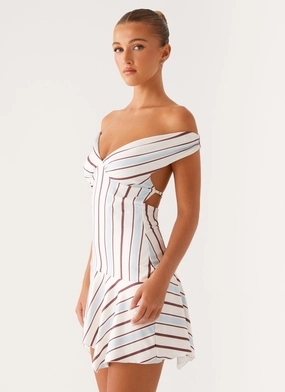 Essential Style Kirby Mini Dress - Blue Stripe