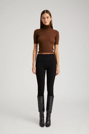 Chocolate Cashmere Turtleneck GarmentWashed Softness