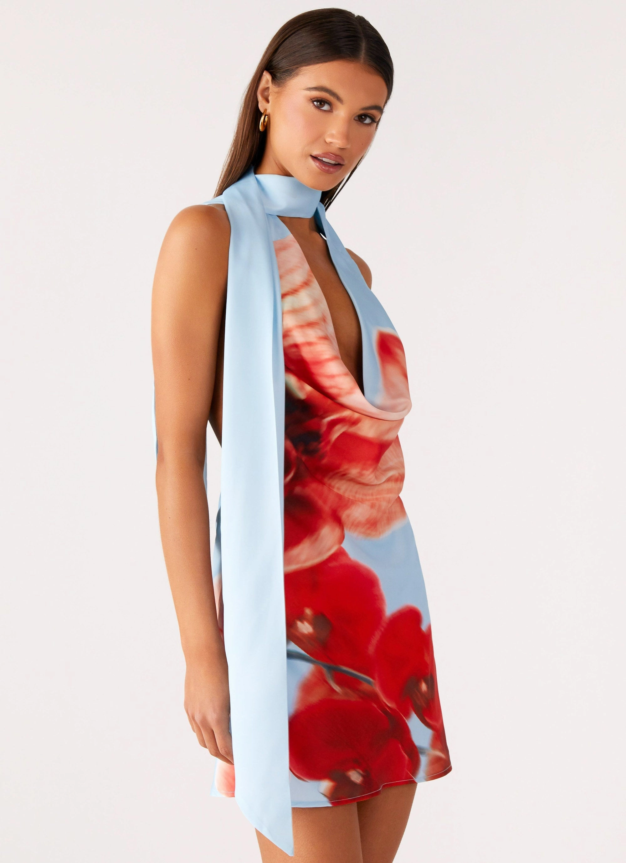 Heidi Mini Dress - Turquoise Bloom Chic Ensemble