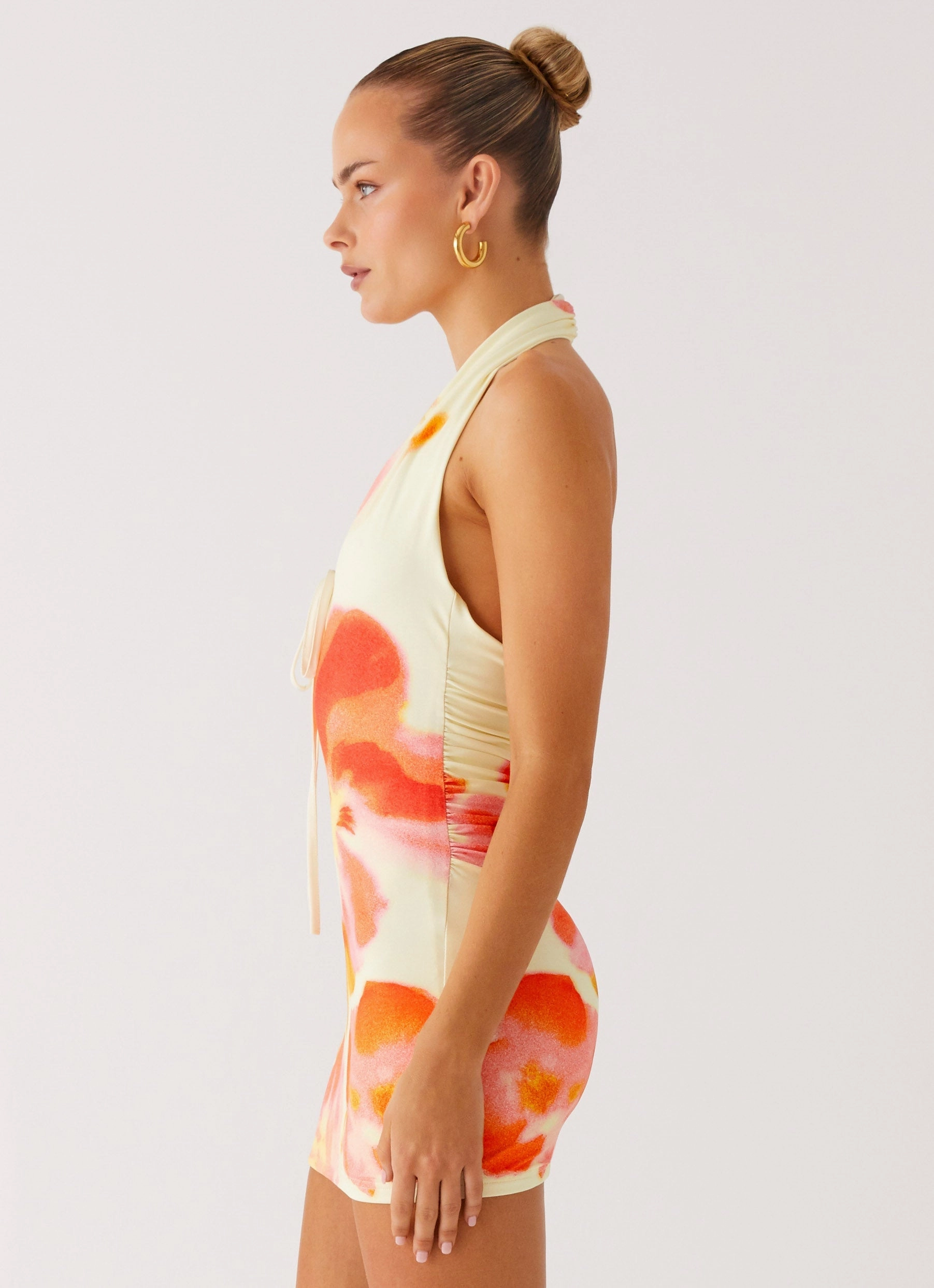 Know You Better Mini Dress - Mimosa Blossom Coastal Soft Brunch Tone