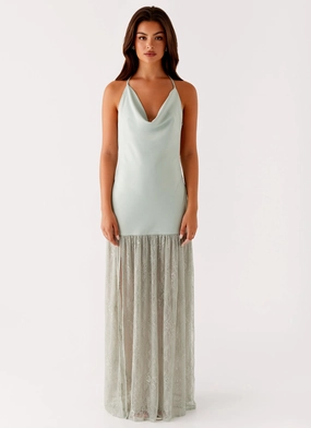 Back Glow Kylie Maxi Dress - Sage