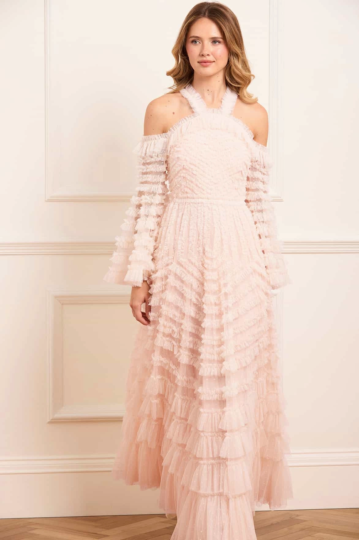 La Vie En Rose Off-Shoulder Gown Motion Light Fashion Option