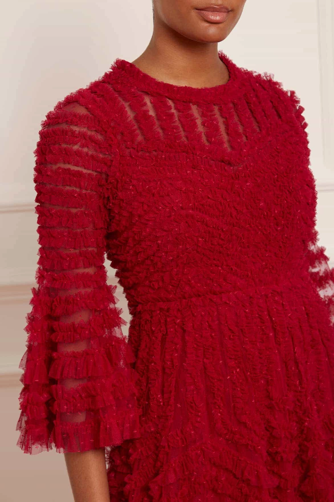 La Vie En Rose Round Neck Gown Color Soft