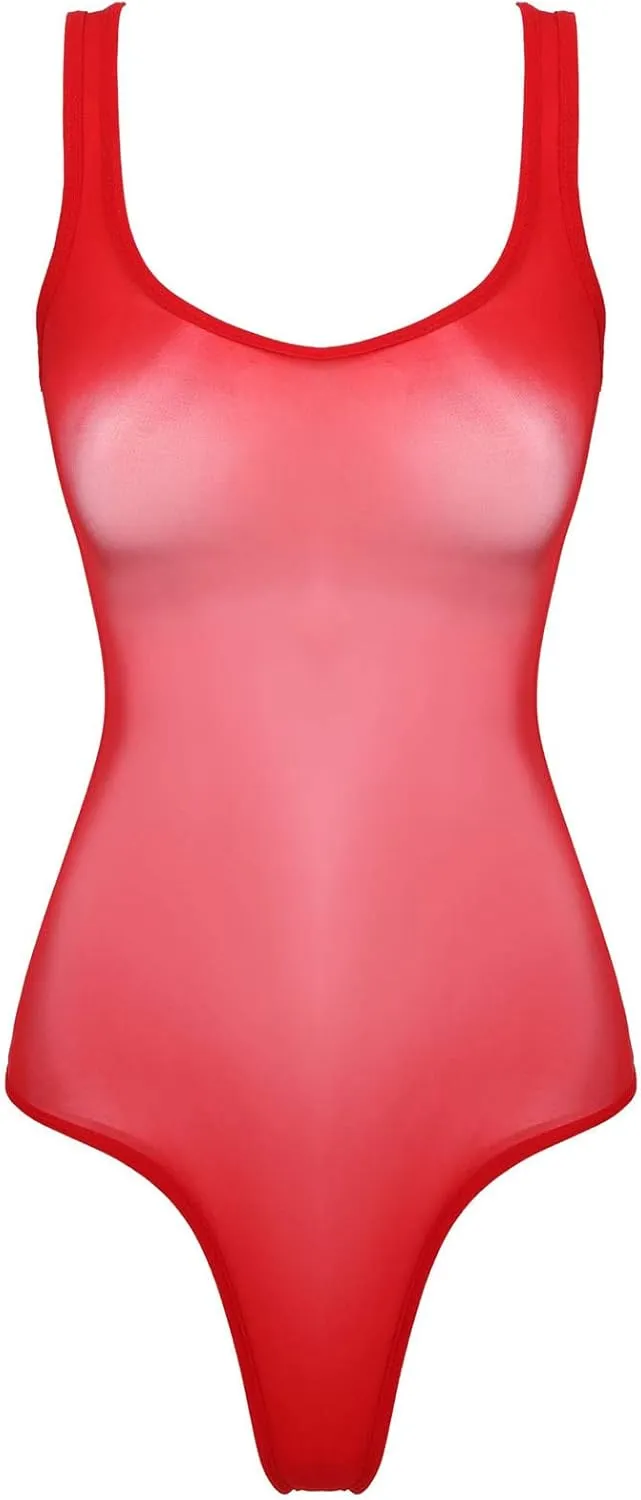 Lace Bodysuit Women'S 1 Piece Backless Mesh Bodysuit Neck Lace Up Sheer Teddy Nightie Lace Up Lingerie Fishing