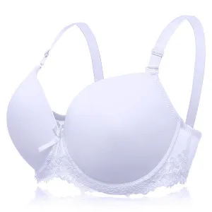 Lace-trim Progressive Gather Busty Full Bras