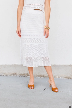BRYSON CROCHET MIDI SKIRT Tailored Cut Chafe Resistant
