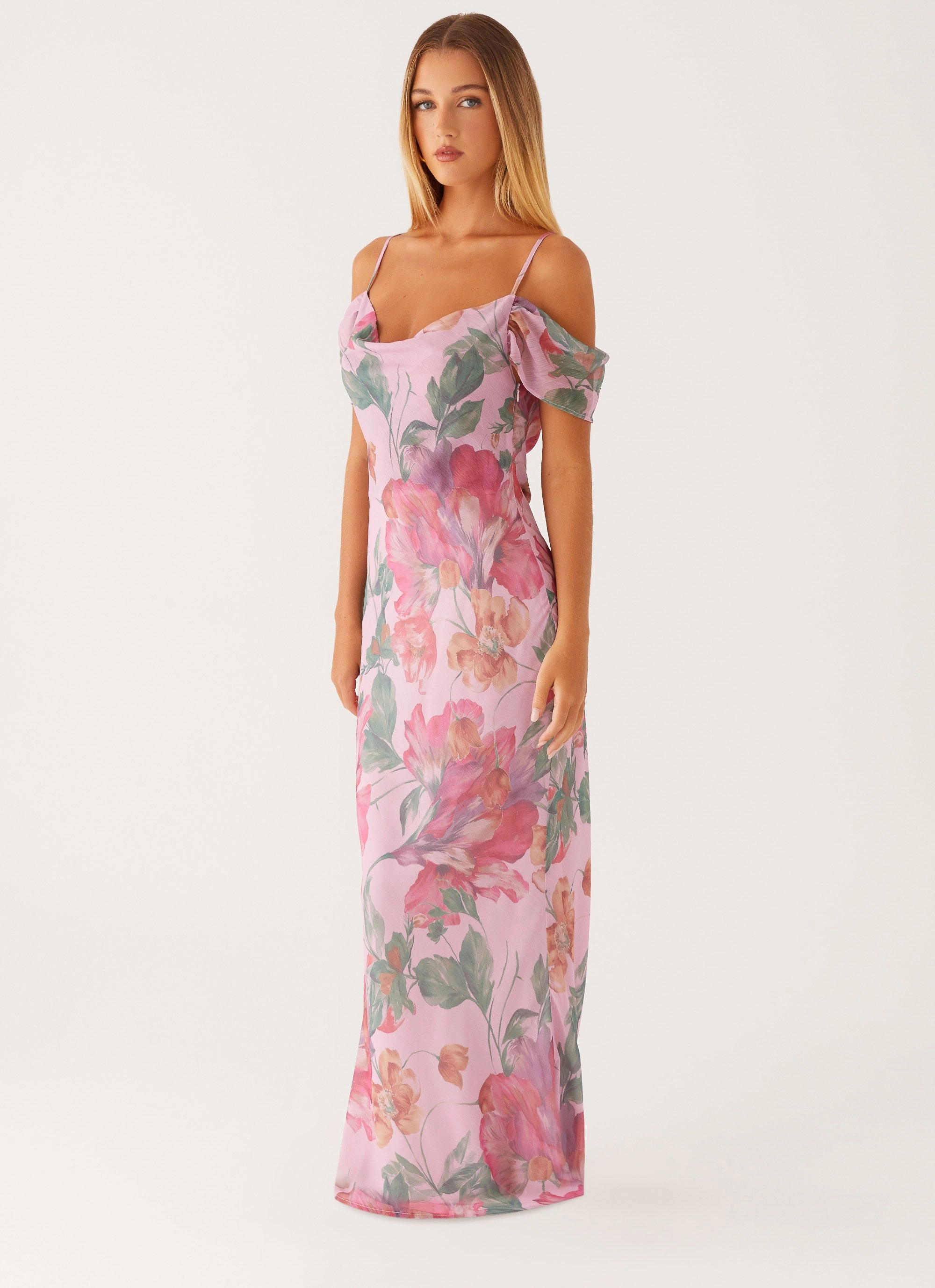 Relaxed Style Seline Maxi Dress - Pink Floral