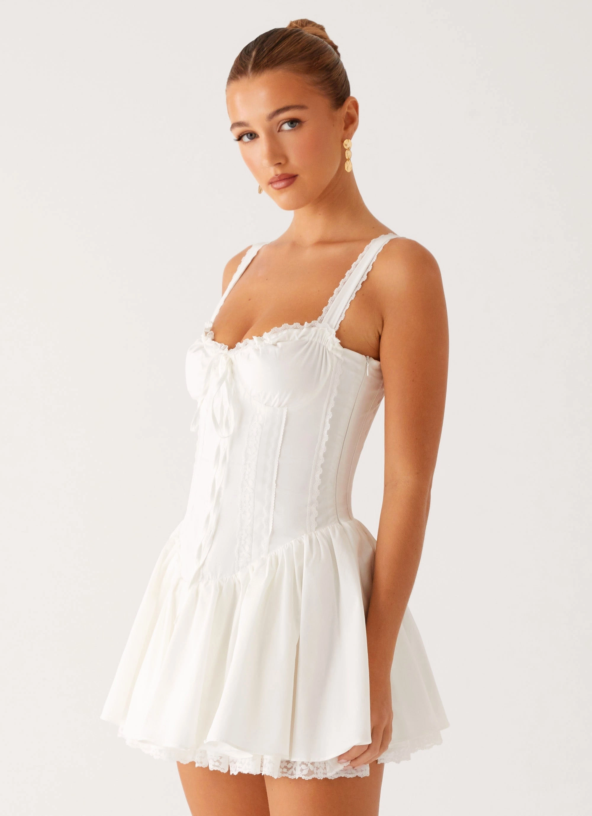 Vibrant Look Lacie Mini Dress - White