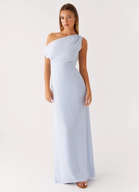 Lady Love Linen Maxi Dress - Blue Inner Glow Contemporary Layer