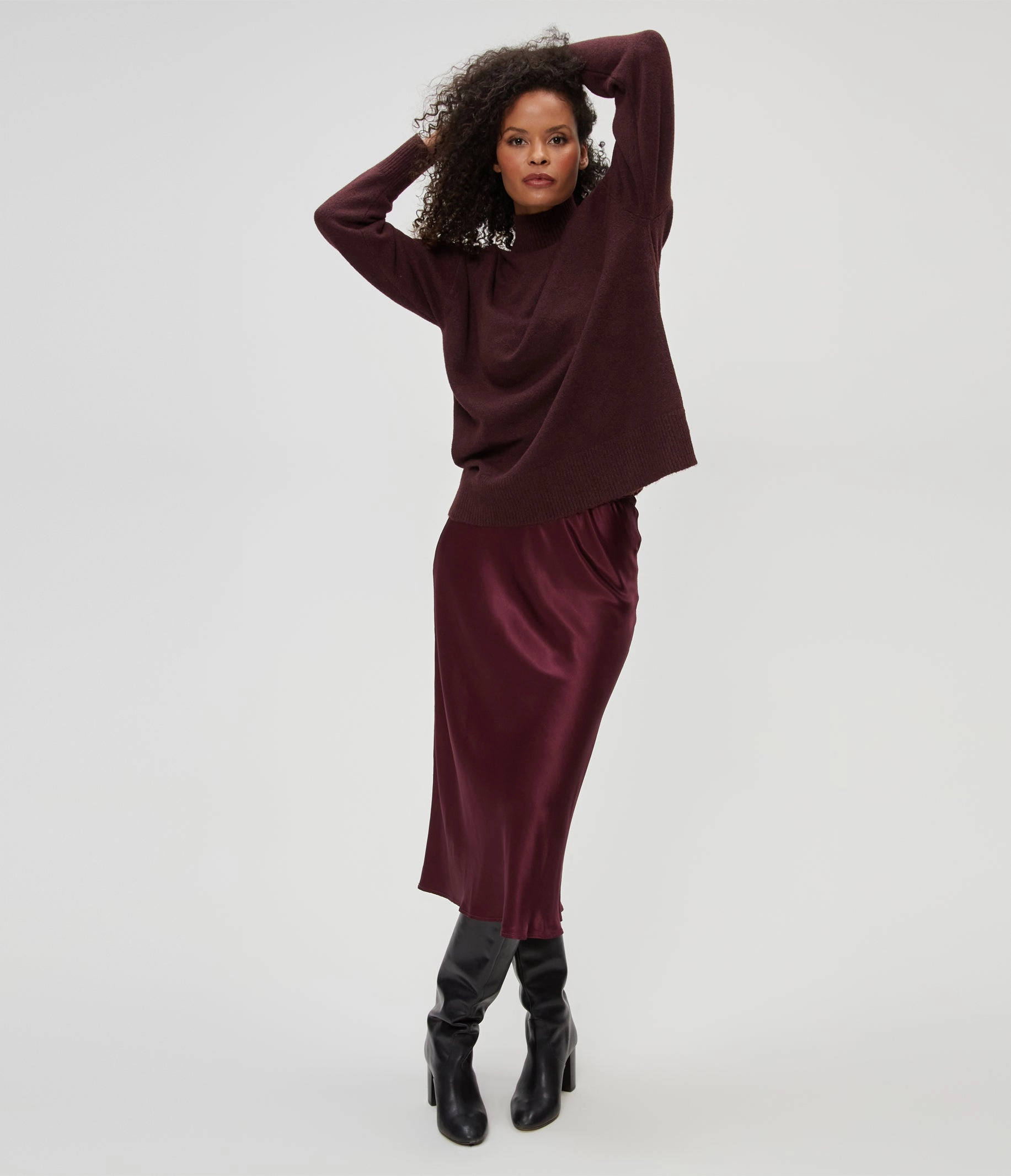 LEILA BIAS CUT SKIRT Elegant Flow