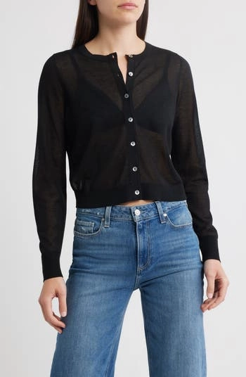 Lakelyn Cardigan Black Antimicrobial Finish Comfortable fit