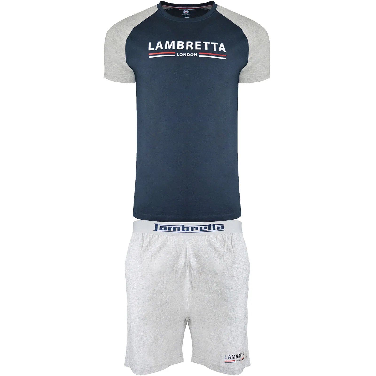Lambretta Mens 2 Piece Loungewear Set - Navy