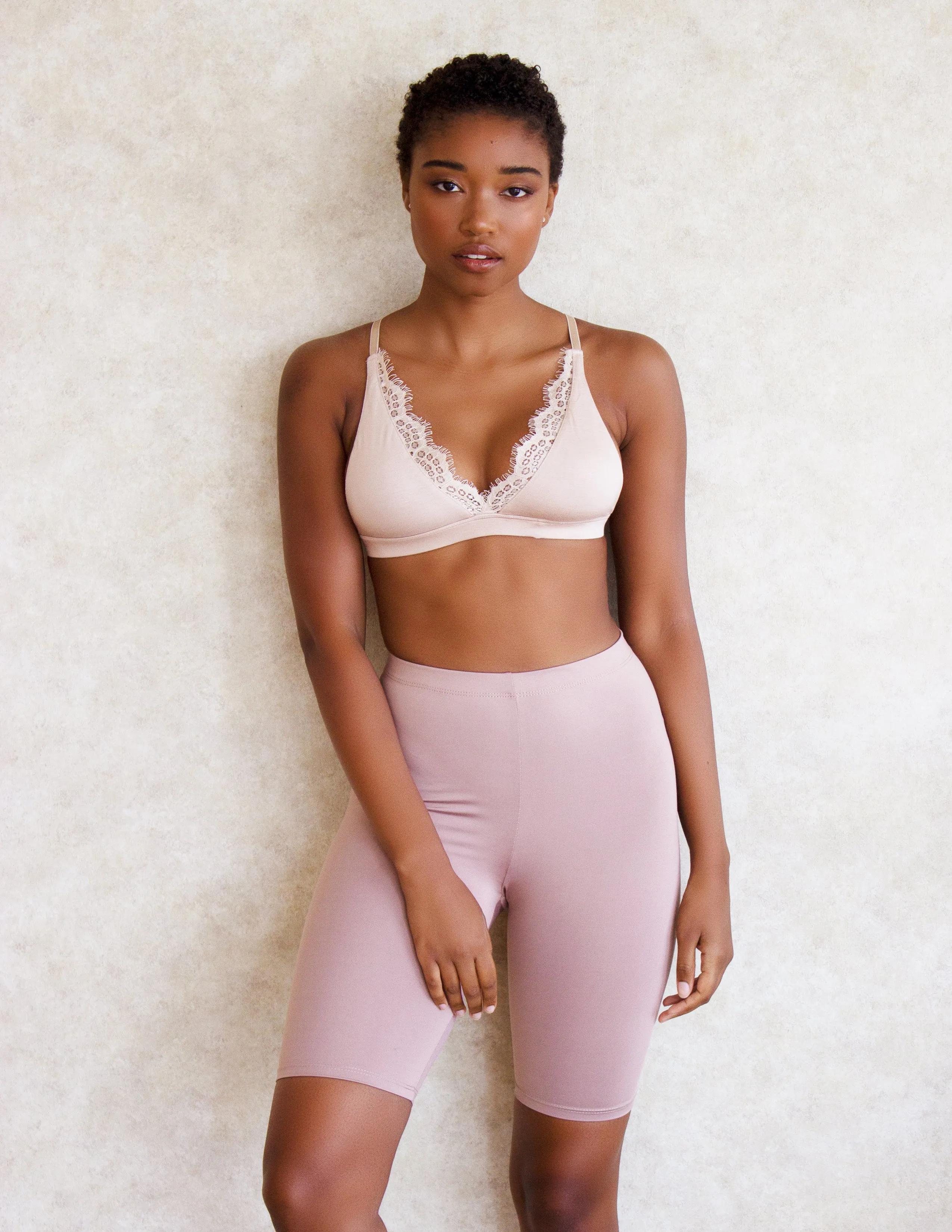 LANTANA BIKER SHORTS SET- NUDE