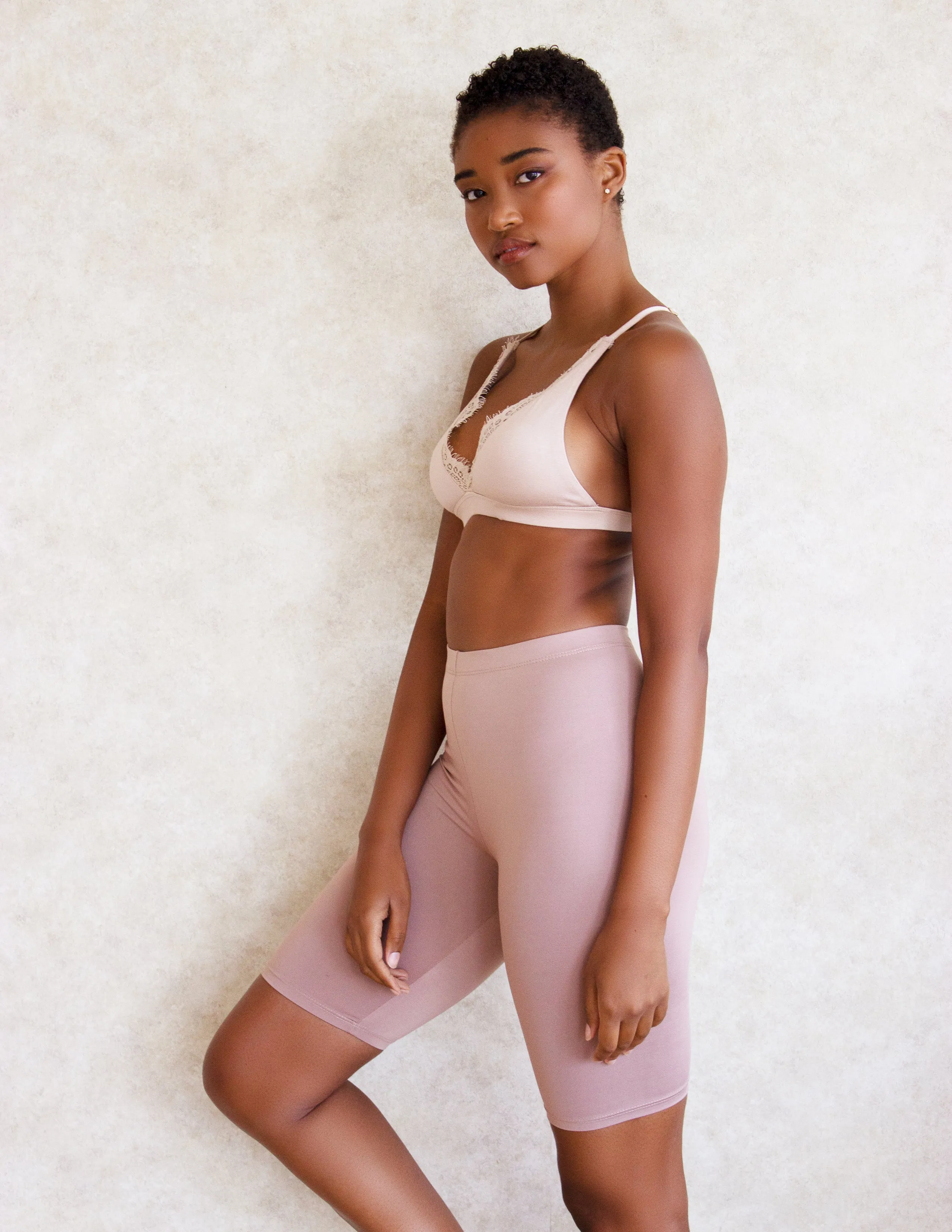 LANTANA BIKER SHORTS SET- NUDE