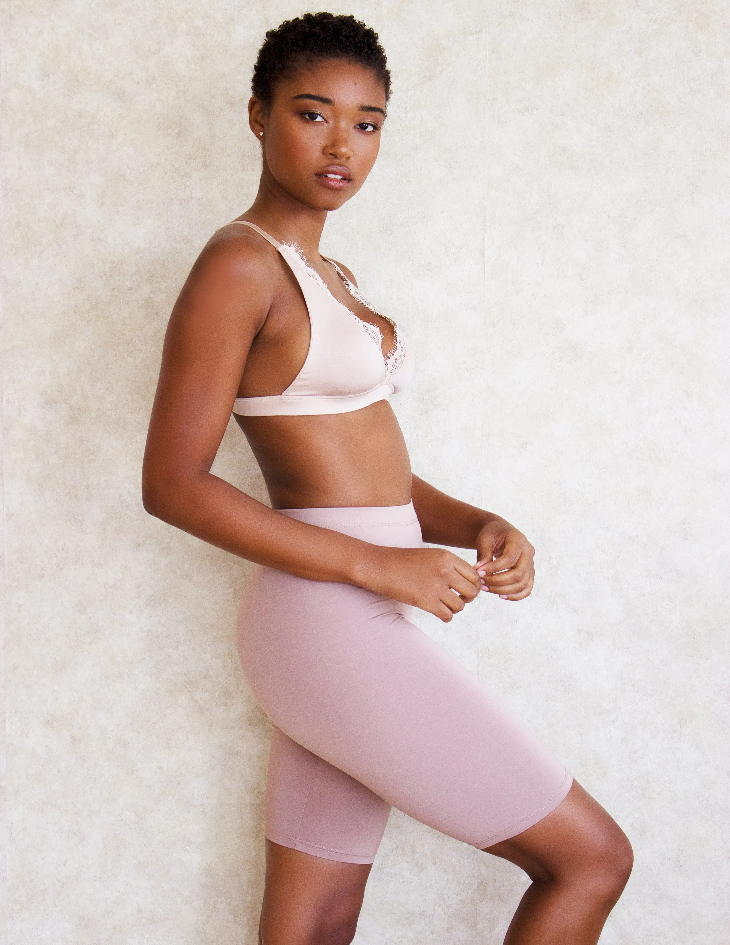 LANTANA BIKER SHORTS SET- NUDE