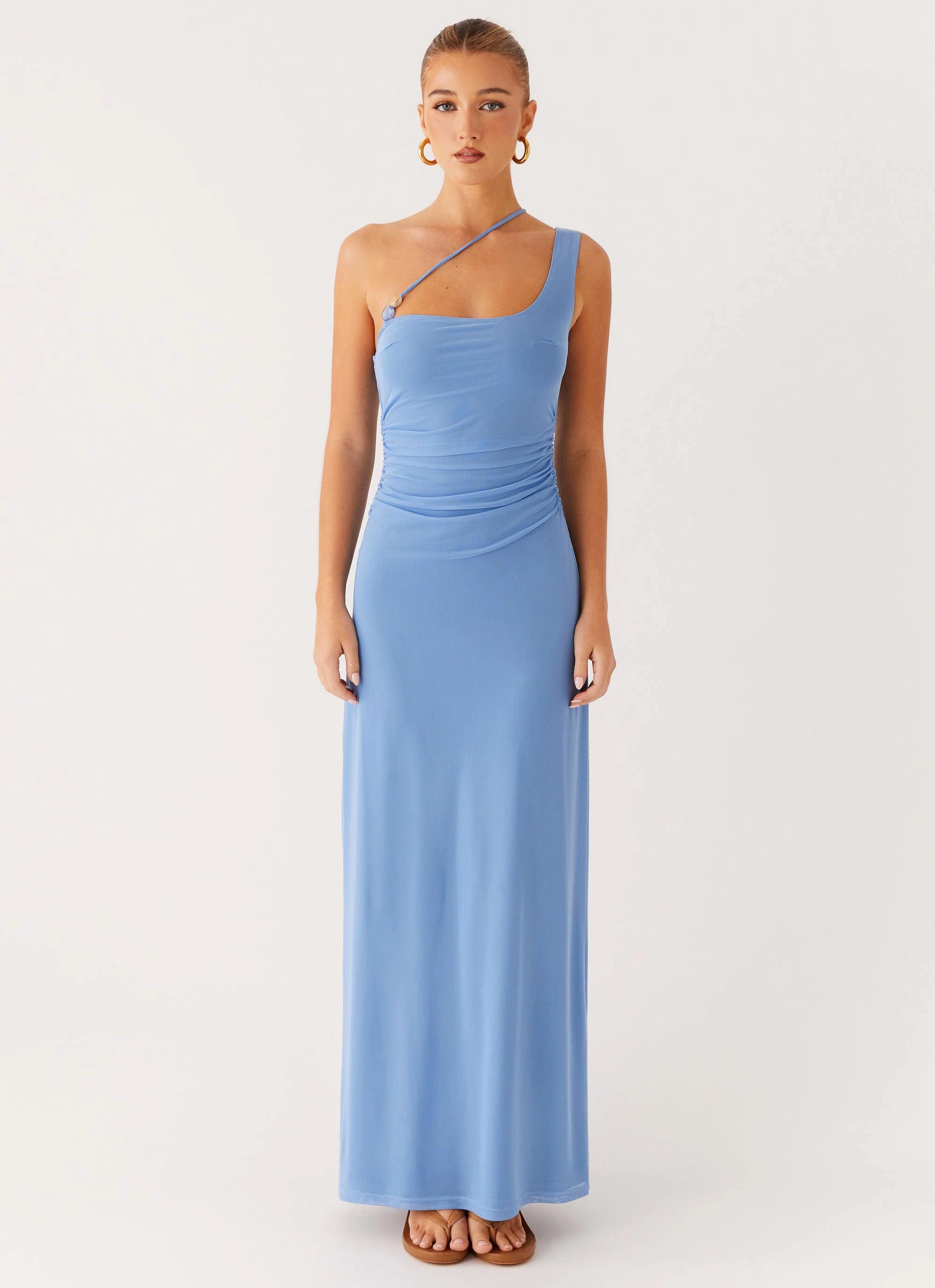Larisa Maxi Dress - Cornflower Blue Relax Line Knit Cool