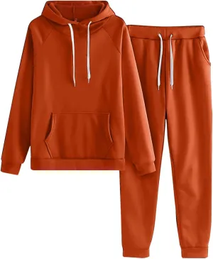 Lastesso Matching Lounge Set Relaxed Long Sleeve Sweatshirts 2 Piece Set Baggy Long Sweatpants Solid Loose Fit Sweatsuits