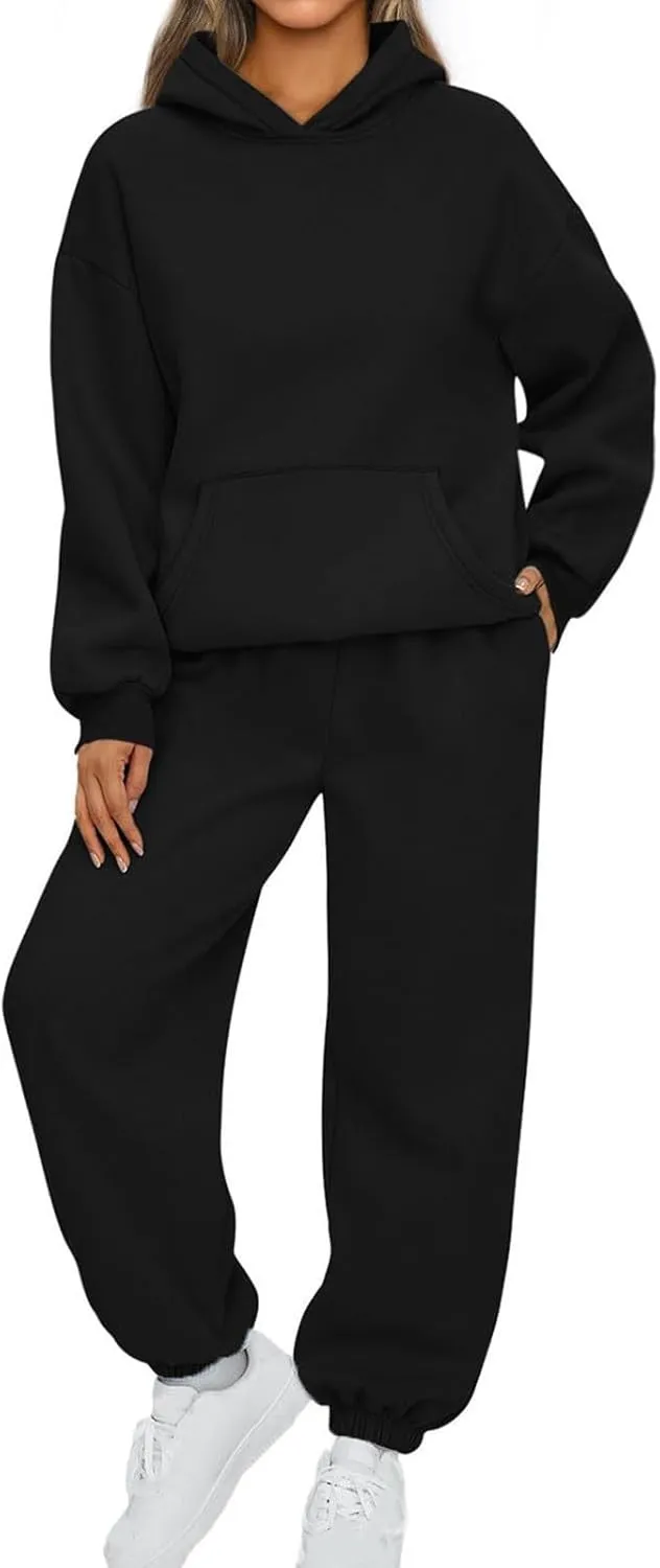 Lastesso Matching Sets Women Clothing Soft Fall Athletic Lounge Sweatsuits Sweatshirt Sweatpants 2 Piece Sets Tracksuits