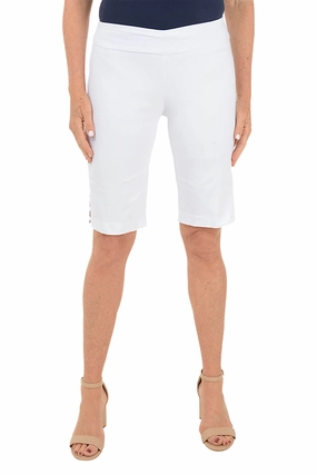 Lattice Hem Pull-On Bermuda Short men's fashion Vintage Look
