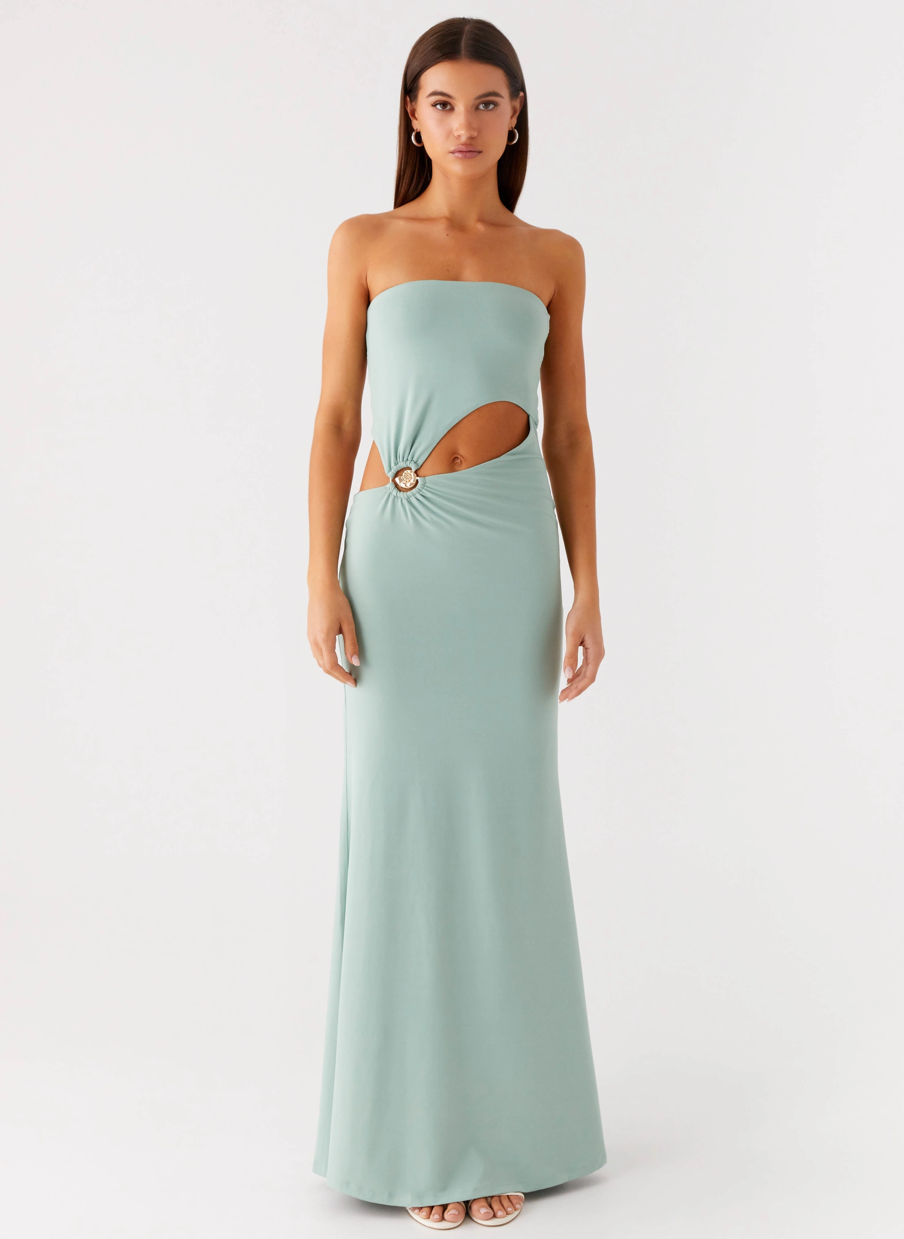 Laurella Maxi Dress - Sage Work-Ready Look Polished Finish