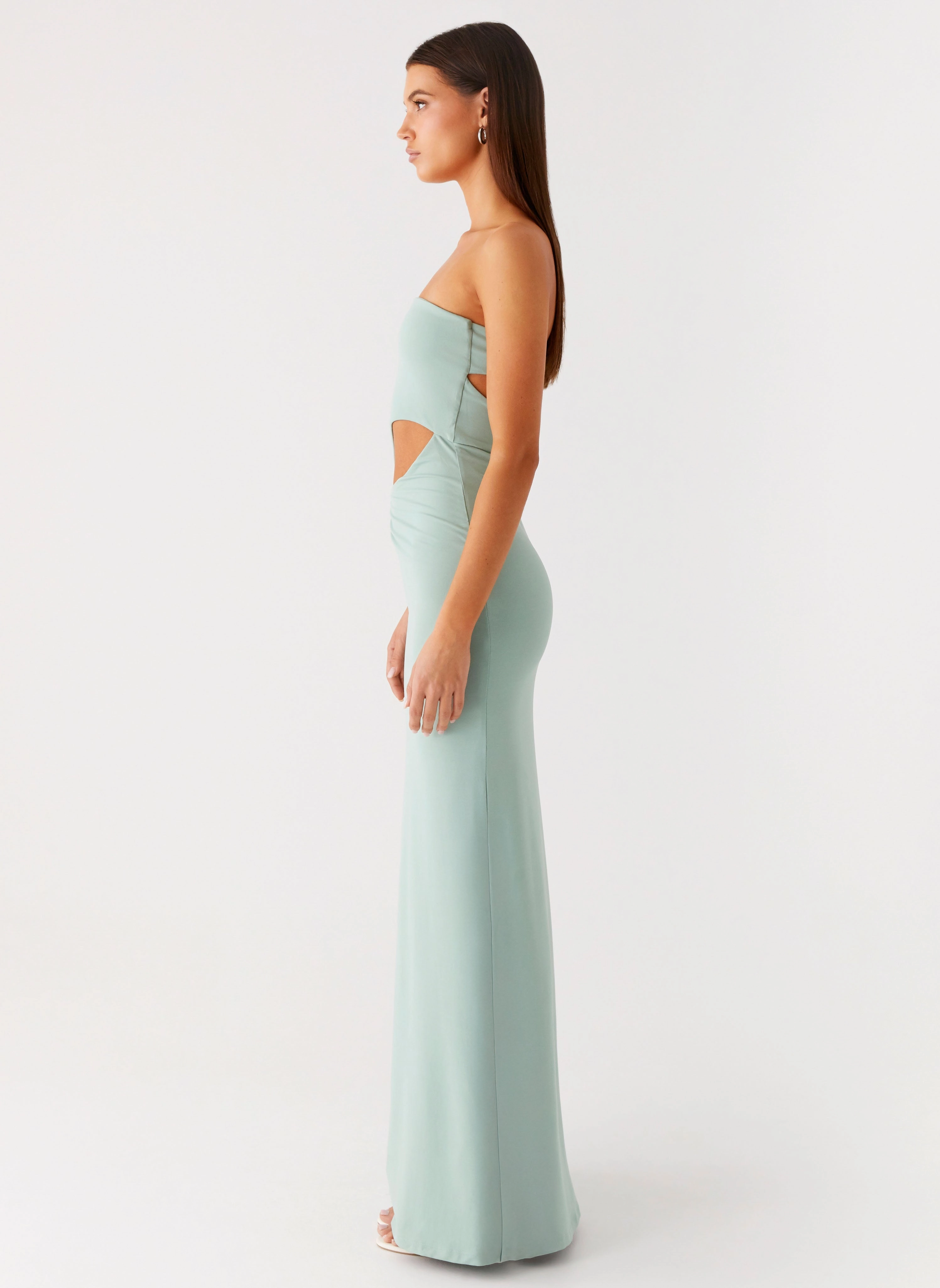 Laurella Maxi Dress - Sage Long Sleeve Lightweight and Breezy