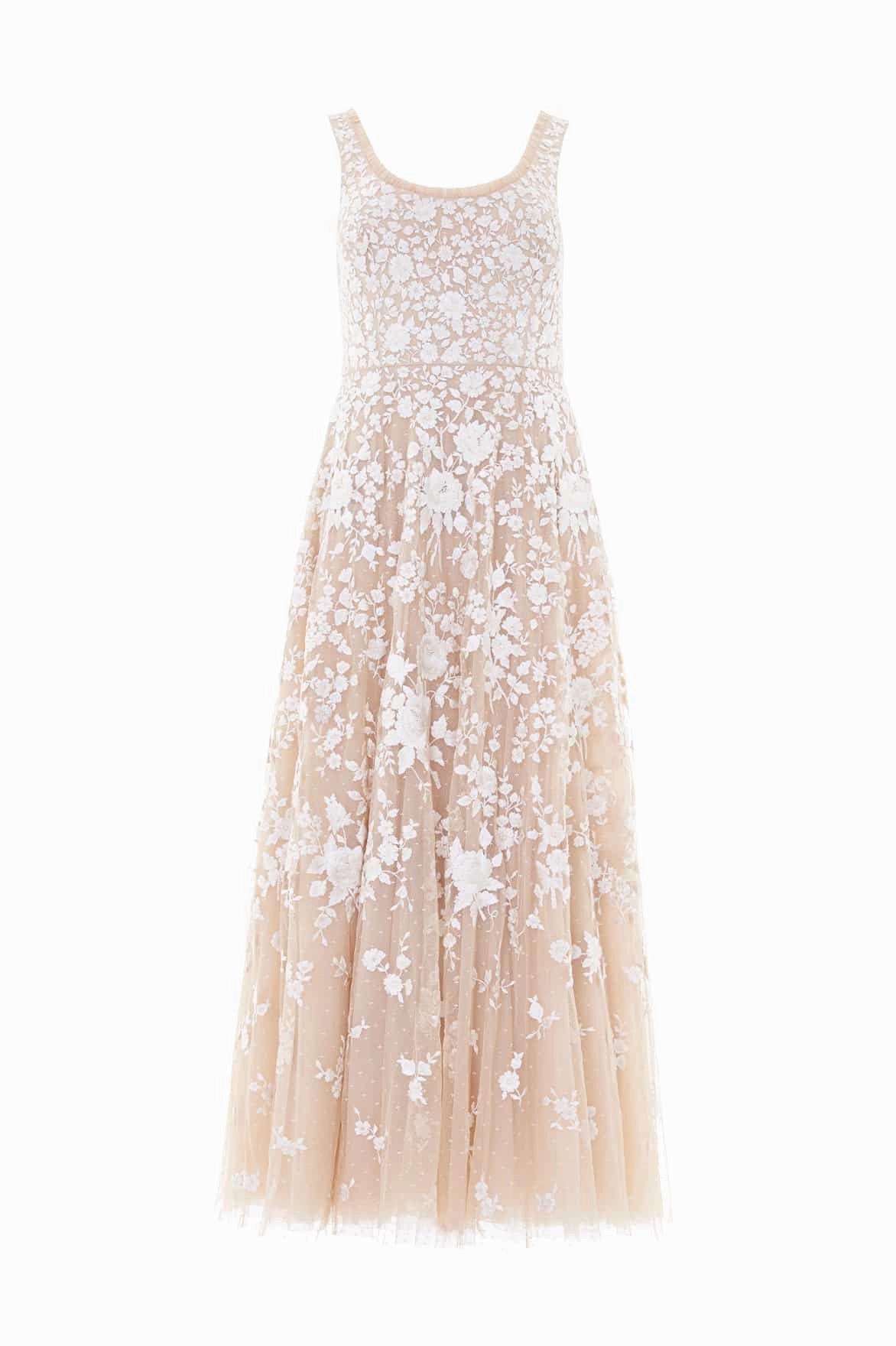Flattering Layer Rosa Scoop Neck Ankle Gown