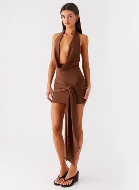 Orchard Mini Dress - Chocolate Breathable Comfort Wear