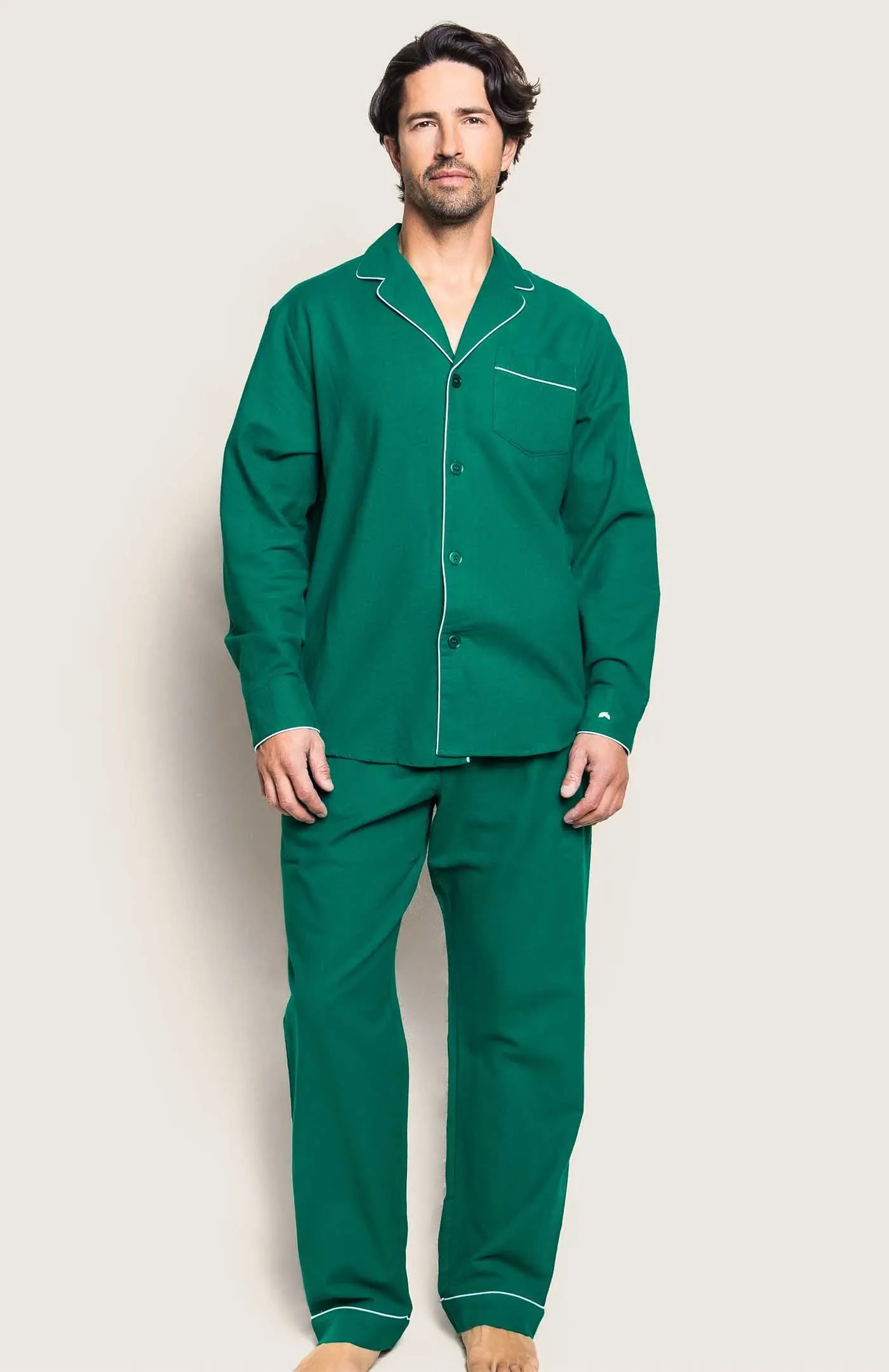 Lazy Lion | Green Loungewear Set with White Details | 100% Cotton