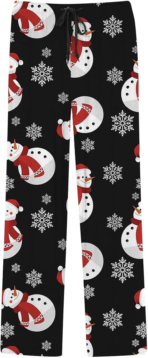 LCMTWX Mens Pj Pants Pajama Pants with Drawstring and Pockets Matching Christmas Pajamas Sweatpants Men Mens Flannel Pajama