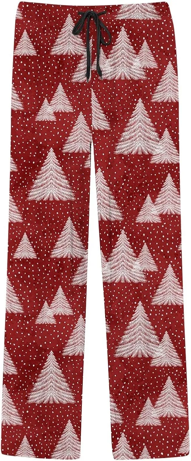 LCMTWX Mens Pj Pants Pajama Pants with Drawstring and Pockets Matching Christmas Pajamas Sweatpants Men Mens Flannel Pajama