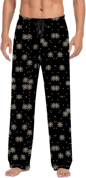 LCMTWX Mens Pj Pants Pajama Pants with Drawstring and Pockets Matching Christmas Pajamas Sweatpants Men Mens Flannel Pajama