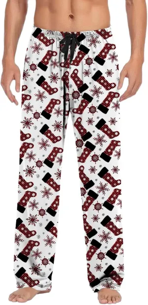 LCMTWX Mens Sleep Pants Casual Pants Pajama Pants with Drawstring and Pockets Unisex Sleepwear Bottom Men's Athletic Pants